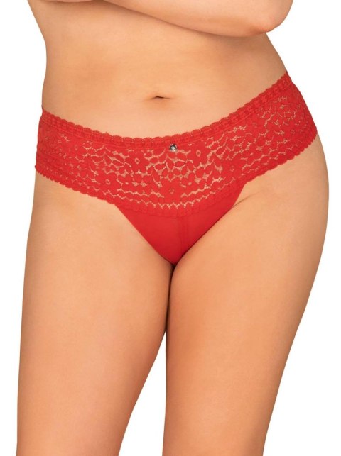 Figi Obsessive Blossmina koronkowe czerwone 4XL 5XL