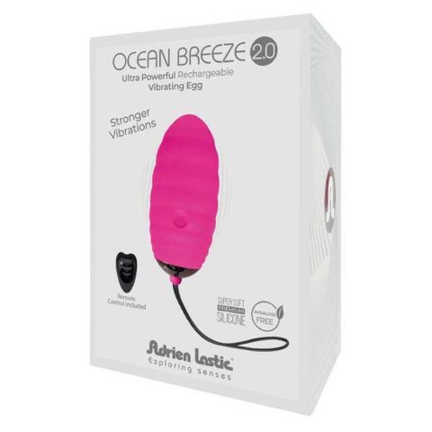 Jajko wibrujące Adrien Lastic silikonowe różowe z pilotem 7,5 cm