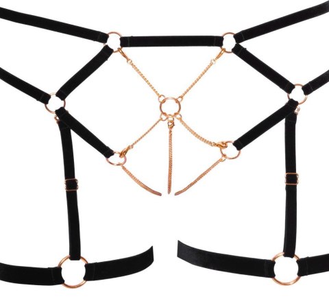 Komplet bielizny Cottelli Glamour bondage z łańcuchami M
