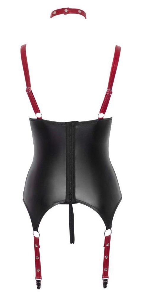 Komplet bielizny ouvert Cottelli BONDAGE czarno czerwony S