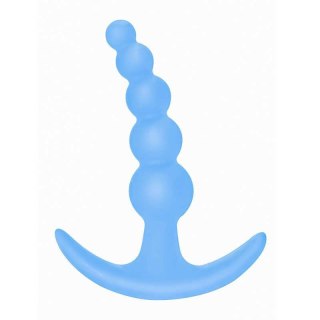 Korek analny Bubbles silikonowy Lola Toys niebieski 10 cm