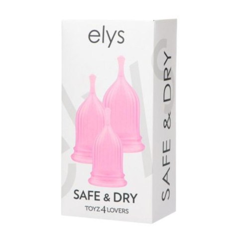 Kubki menstruacyjne Elys silikonowe różowe zestaw 3 szt