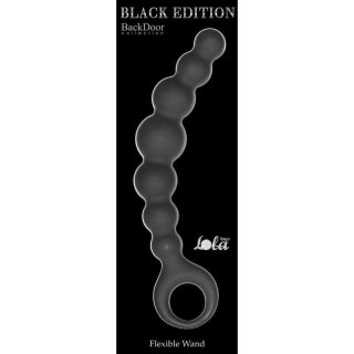 Łańcuszek analny silikonowy Lola Toys czarny 18 cm