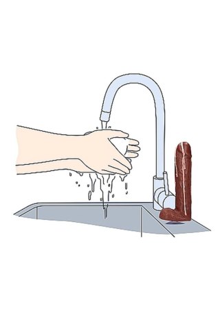 Mydło w kształcie penisa z jądrami S-Line brązowe 18 cm