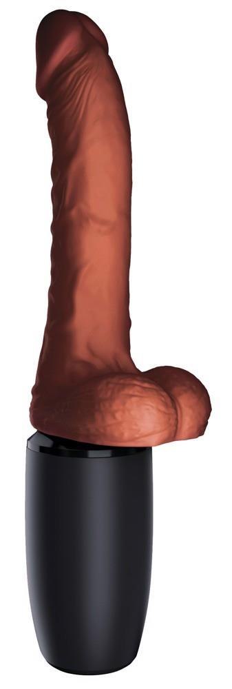 Wibrator z pchnięciami King Cock Plus z jądrami 29 cm