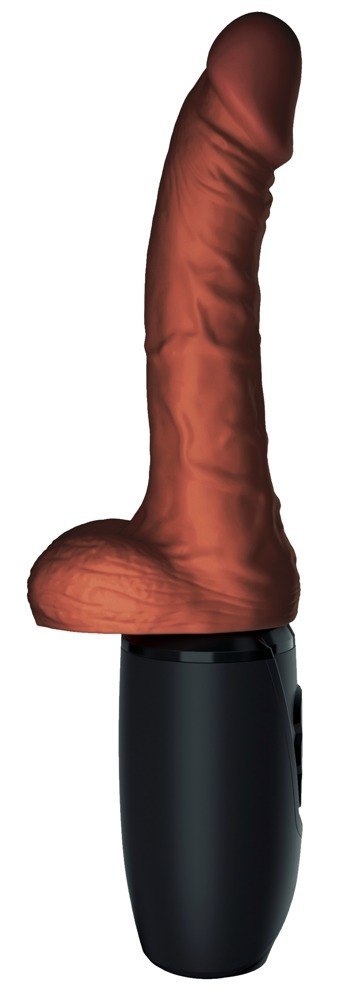 Wibrator z pchnięciami King Cock Plus z jądrami 29 cm
