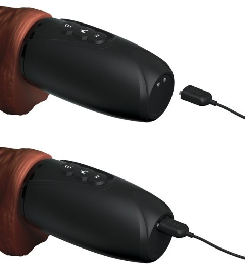 Wibrator z pchnięciami King Cock Plus z jądrami 29 cm