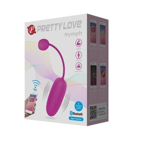 Jajko wibrujące z aplikacją Pretty Love Nymph fioletowe AAA