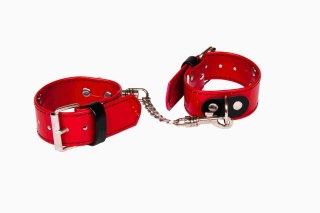 Kajdanki damskie Whips Collection czerwone regulowane