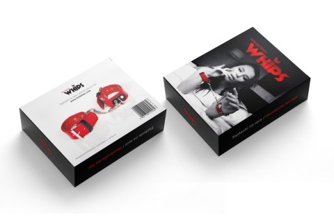 Kajdanki damskie Whips Collection czerwone regulowane