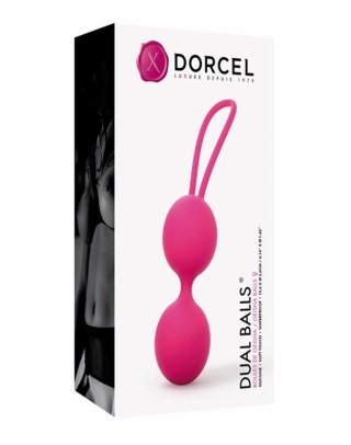 Kulki gejszy podwójne silikonowe Dorcel różowe 15,6 cm