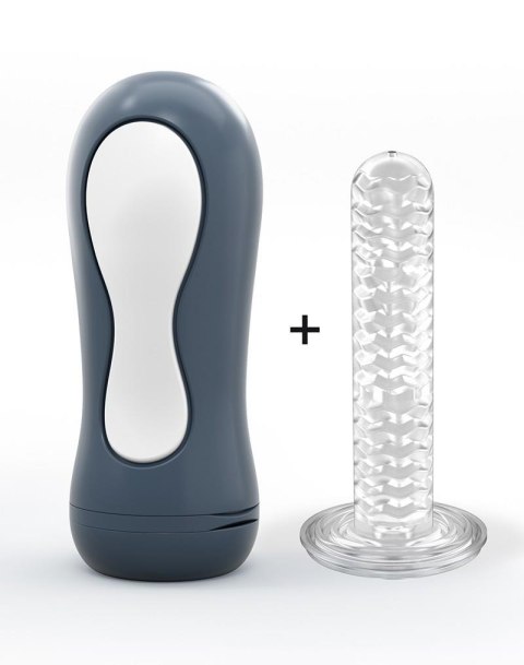 Masturbator silikonowy kropkowany Sexpresso Dorcel 20 cm wodoodporny