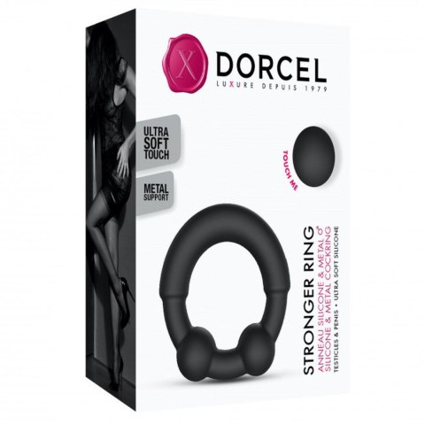Pierścień erekcyjny silikonowy Stronger Ring Dorcel z metalowymi wypustkami