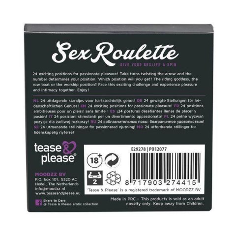 Ruletka erotyczna Sex Roulette Kamasutra Tease & Please