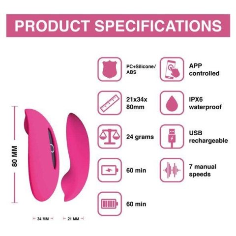 Wibrator Magic Motion Candy różowy z aplikacją Bluetooth