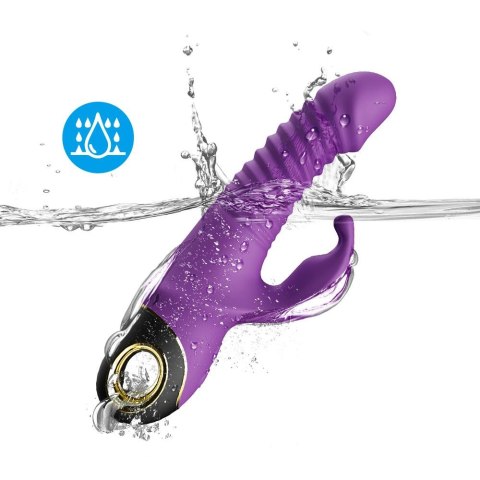 Wibrator króliczek silikonowy pulsacyjnoobrotowy Zing fioletowy 20cm