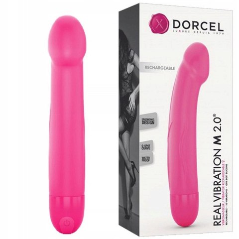 Wibrator realistyczny Dorcel M magenta silikonowy 18 cm USB