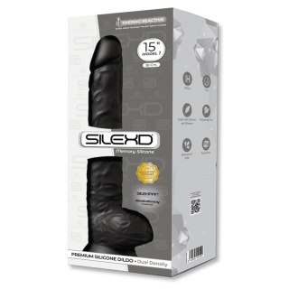 Dildo realistyczne Silexd XXL z przyssawką 38 cm czarny