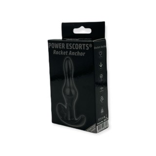 Elastyczny korek analny Rocket Anchor Power Escorts czarny 8 5 cm