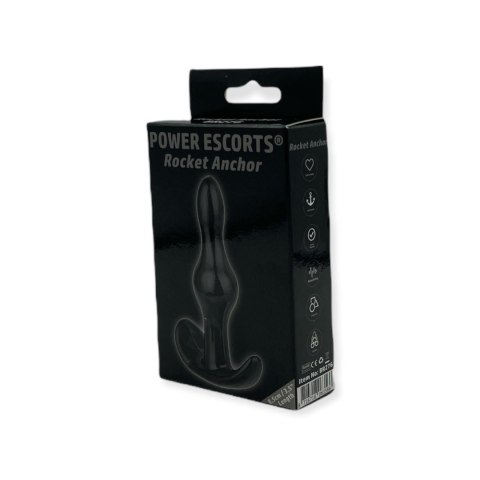 Elastyczny korek analny Rocket Anchor Power Escorts czarny 8 5 cm