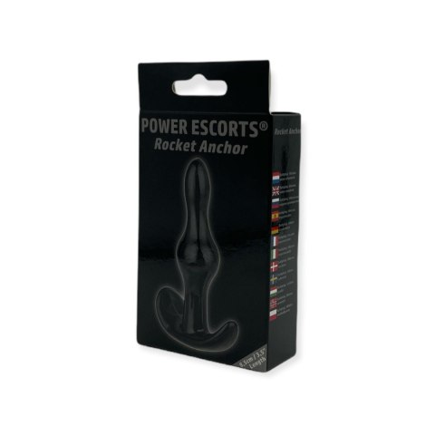Elastyczny korek analny Rocket Anchor Power Escorts czarny 8 5 cm