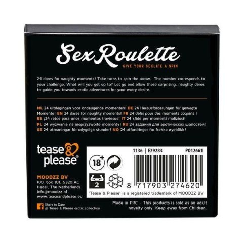 Gra erotyczna Sex Roulette Naughty Play Tease & Please