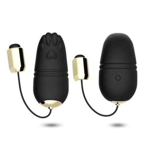 Jajeczko wibrujące Kitty silikonowe zdalne czarny USB