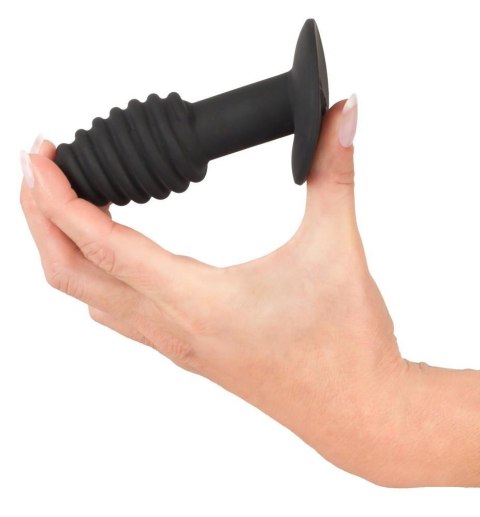 Korek analny wibrujący Black Velvets Twist 7 trybów USB