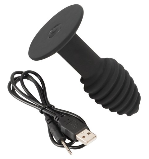 Korek analny wibrujący Black Velvets Twist 7 trybów USB