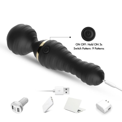 Masażer wibracyjny Freedom Joy silikonowy czarny USB wodoodporny