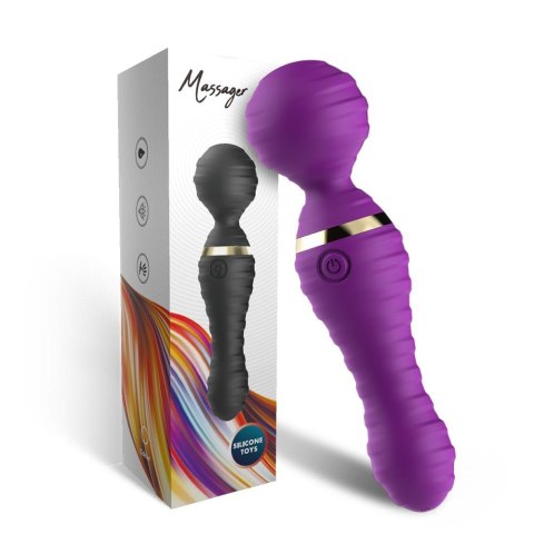 Masażer wibracyjny Freedom fioletowy silikonowy USB wodoodporny 19cm