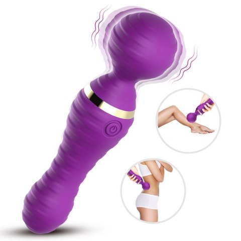 Masażer wibracyjny Freedom fioletowy silikonowy USB wodoodporny 19cm