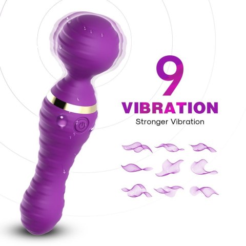 Masażer wibracyjny Freedom fioletowy silikonowy USB wodoodporny 19cm