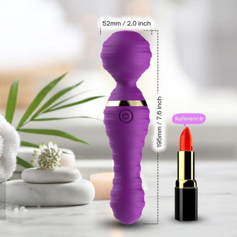 Masażer wibracyjny Freedom fioletowy silikonowy USB wodoodporny 19cm