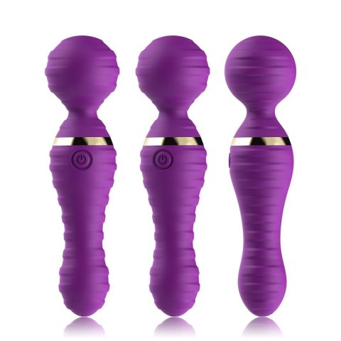 Masażer wibracyjny Freedom fioletowy silikonowy USB wodoodporny 19cm