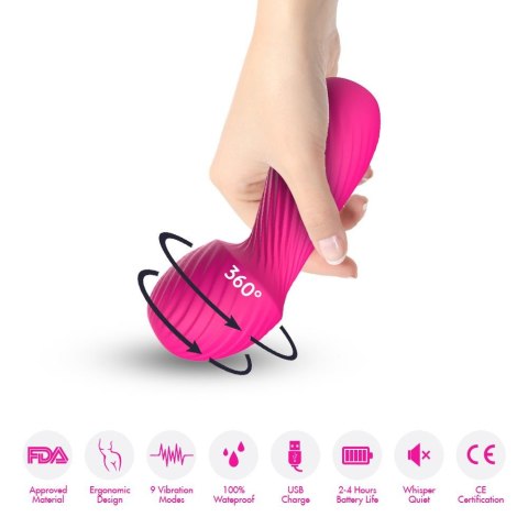 Masażer wibracyjny silikonowy Dazzle B Series Joy różowy USB