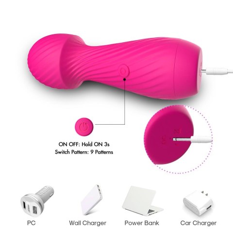 Masażer wibracyjny silikonowy Dazzle B Series Joy różowy USB