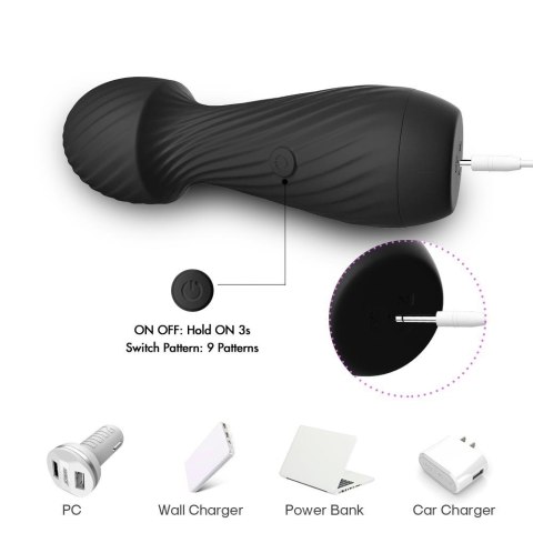 Masażer wibrujący Dazzle B Series Joy czarny silikonowy USB