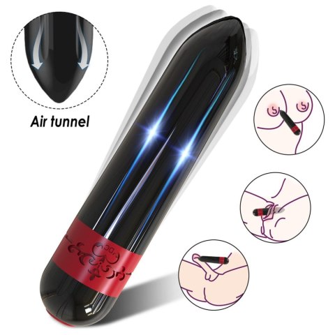 Mini wibrator silikonowy Rocket B Series Joy czarny USB wodoodporny