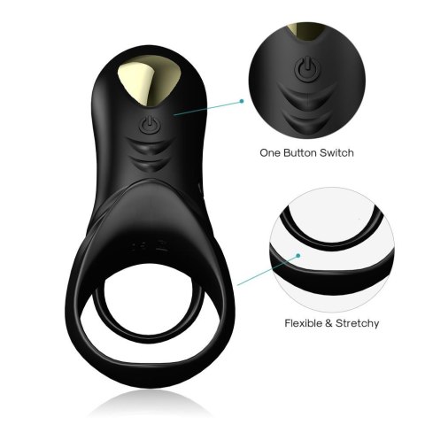 Podwójny pierścień erekcyjny wibrujący Ranger czarny USB