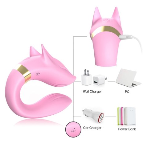 Stymulator łechtaczki Fox jasnoróżowy silikonowy USB B Series Joy