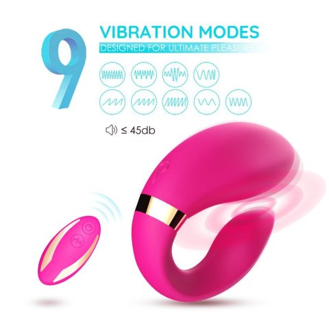 Stymulator łechtaczki silikonowy Crescent jasnoróżowy USB B Series Joy