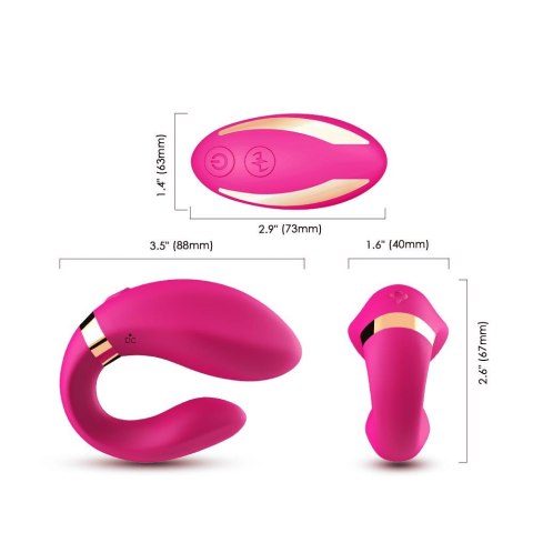 Stymulator łechtaczki silikonowy Crescent jasnoróżowy USB B Series Joy