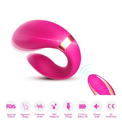 Stymulator łechtaczki silikonowy Crescent jasnoróżowy USB B Series Joy