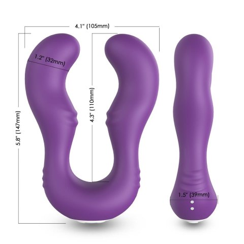Stymulator łechtaczki silikonowy Seraph fioletowy Joy wodoodporny
