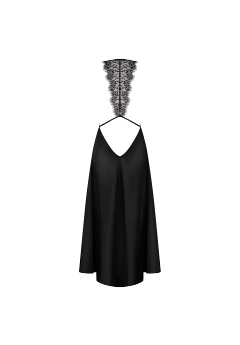 Sukienka Obsessive Agatya czarna S/M satynowa