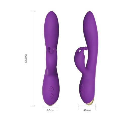 Wibrator króliczek Bonnie silikonowy fioletowy USB 22 cm
