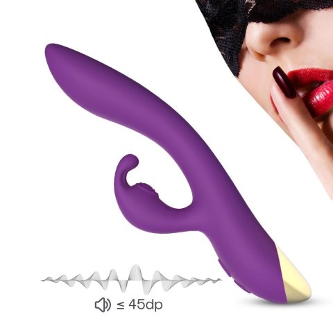 Wibrator króliczek Bonnie silikonowy fioletowy USB 22 cm