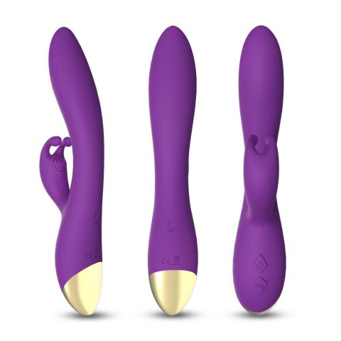 Wibrator króliczek Bonnie silikonowy fioletowy USB 22 cm