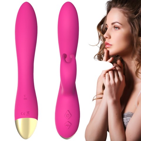 Wibrator króliczek Bonnie silikonowy różowy USB wodoodporny 22cm